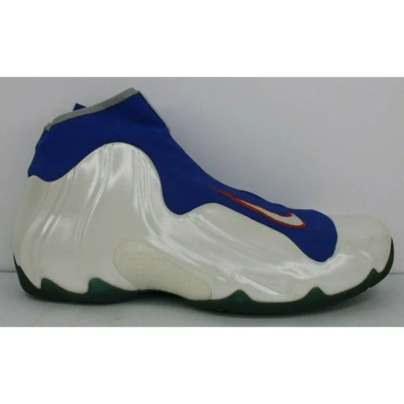 Size 12 - Nike Air Flightposite 2014 Knicks Whte orange blue foamposite - Picture 1 of 7